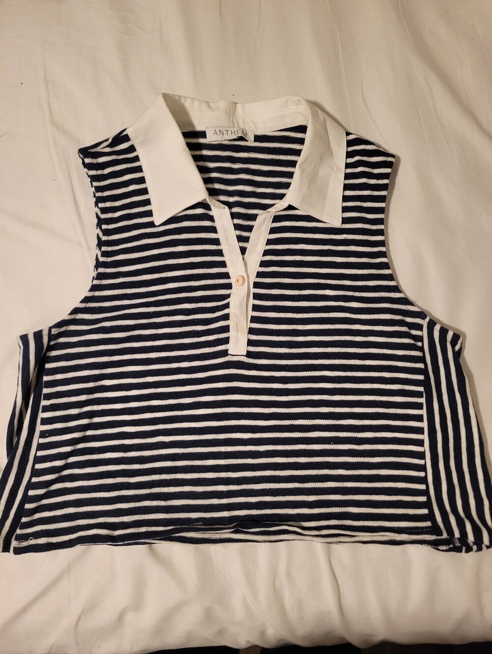 Hemmed (Cropped) Striped Top